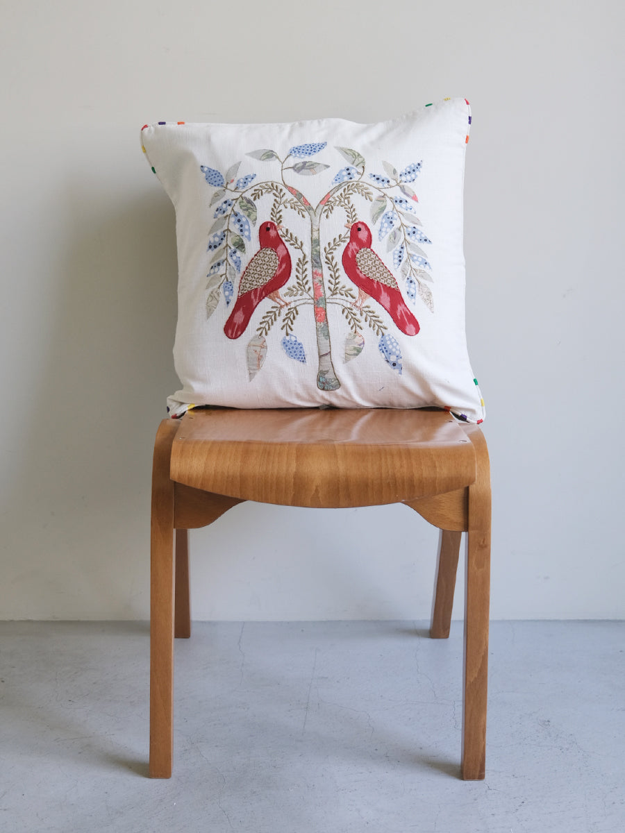 Emb. Cushion cover - Bird Tree｜クッションカバー - バードツリー