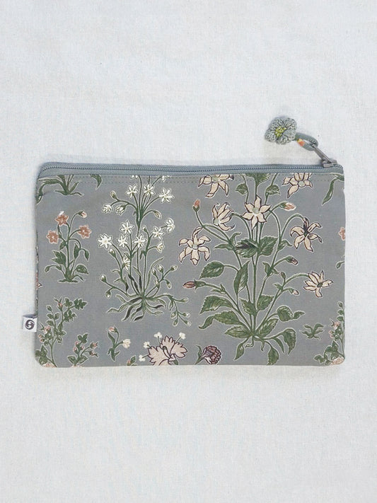 Pencil Bag Garden - Sage Canvas｜ペンシルバッグ - ガーデンセージ