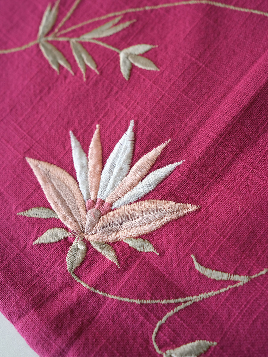 Cushion Cover - Floral Pink ｜クッションカバー - フローラル ピンク