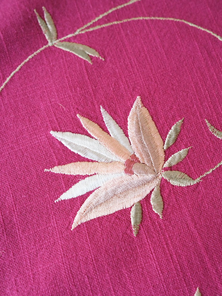 Cushion Cover - Floral Pink ｜クッションカバー - フローラル ピンク
