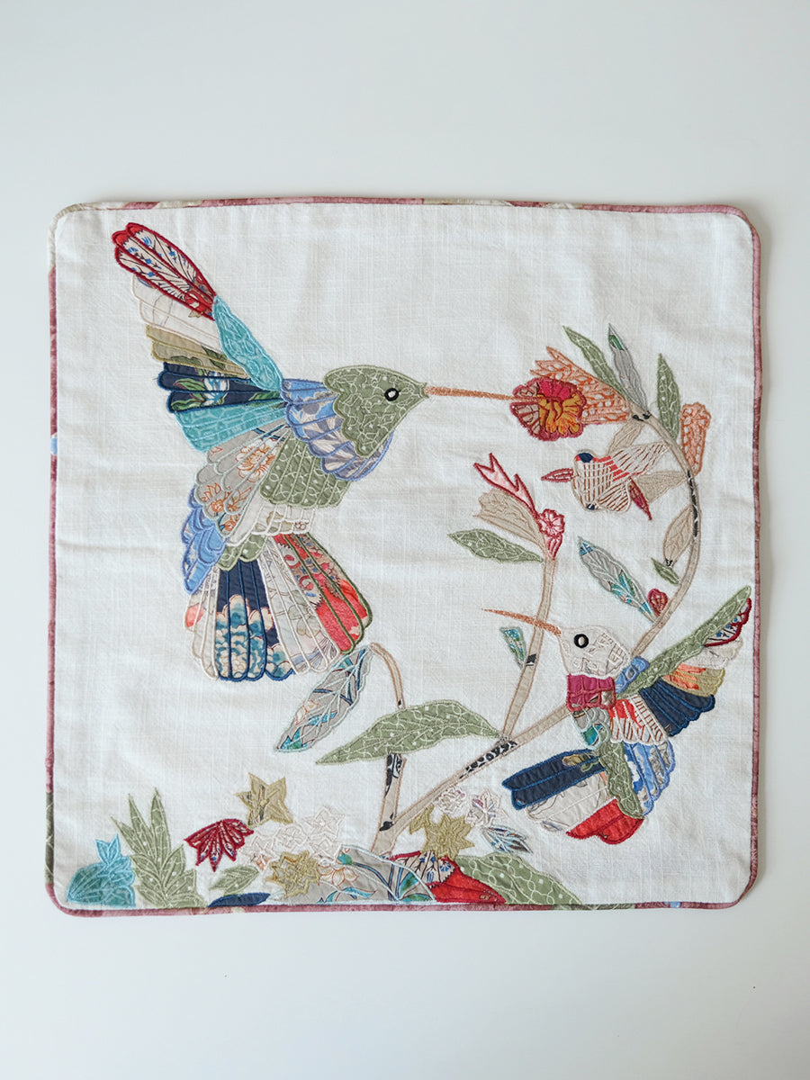 Cushion Cover - Humming Birds - Xylophone｜クッションカバー - ハミング バード - ザイロフォン
