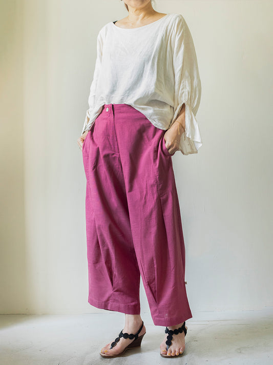 Cycle Pant - Slub Plum｜サイクルパンツ - スラブプラム