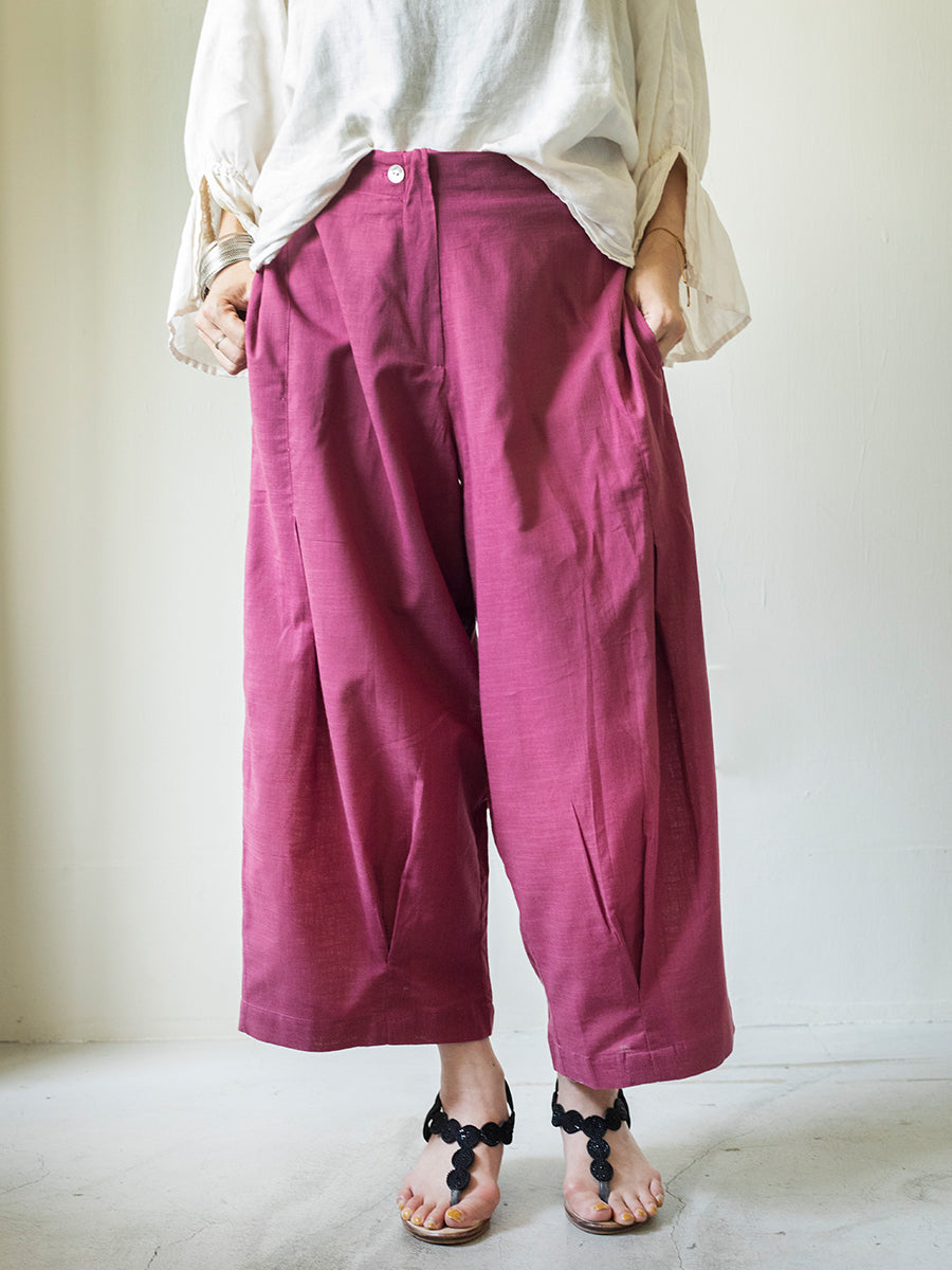 Cycle Pant - Slub Plum｜サイクルパンツ - スラブプラム