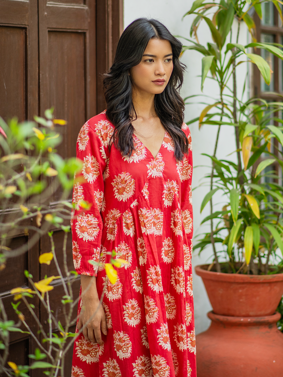 Kovalam Dress - Gulab Rust｜コヴァラムドレス - グラーブラスト