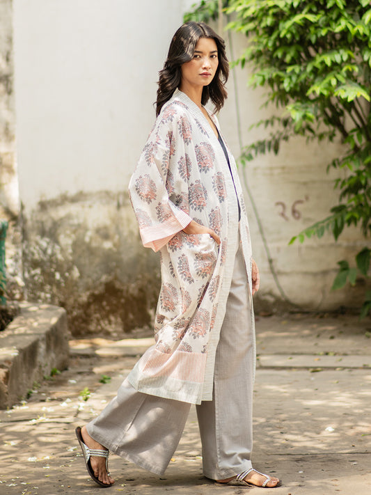 Kimono - Parrot Ivory｜キモノローブ - パロットアイボリー