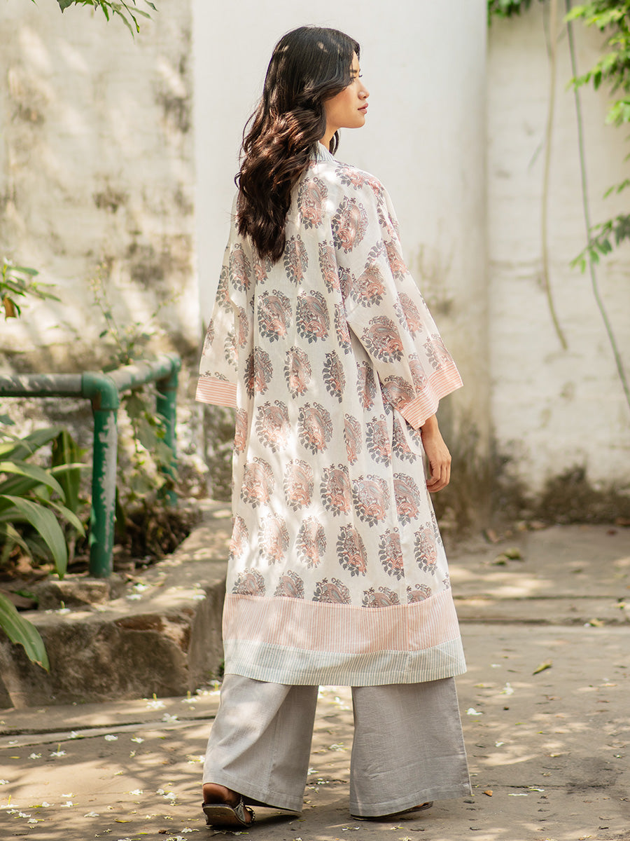 Kimono - Parrot Ivory｜キモノローブ - パロットアイボリー