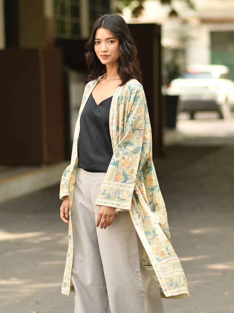 Kimono - Florentine Sage｜キモノローブ - フロレンティーンセージ