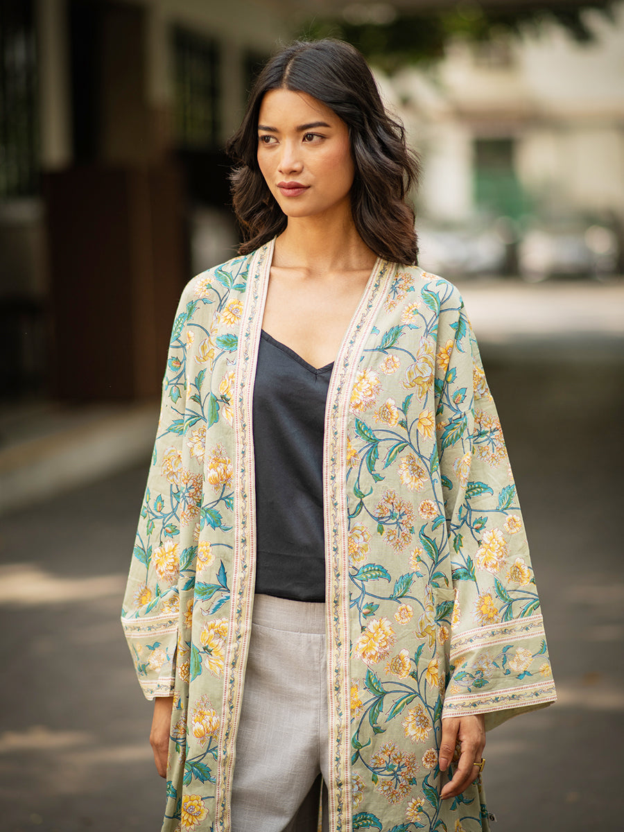 Kimono - Florentine Sage｜キモノローブ - フロレンティーンセージ