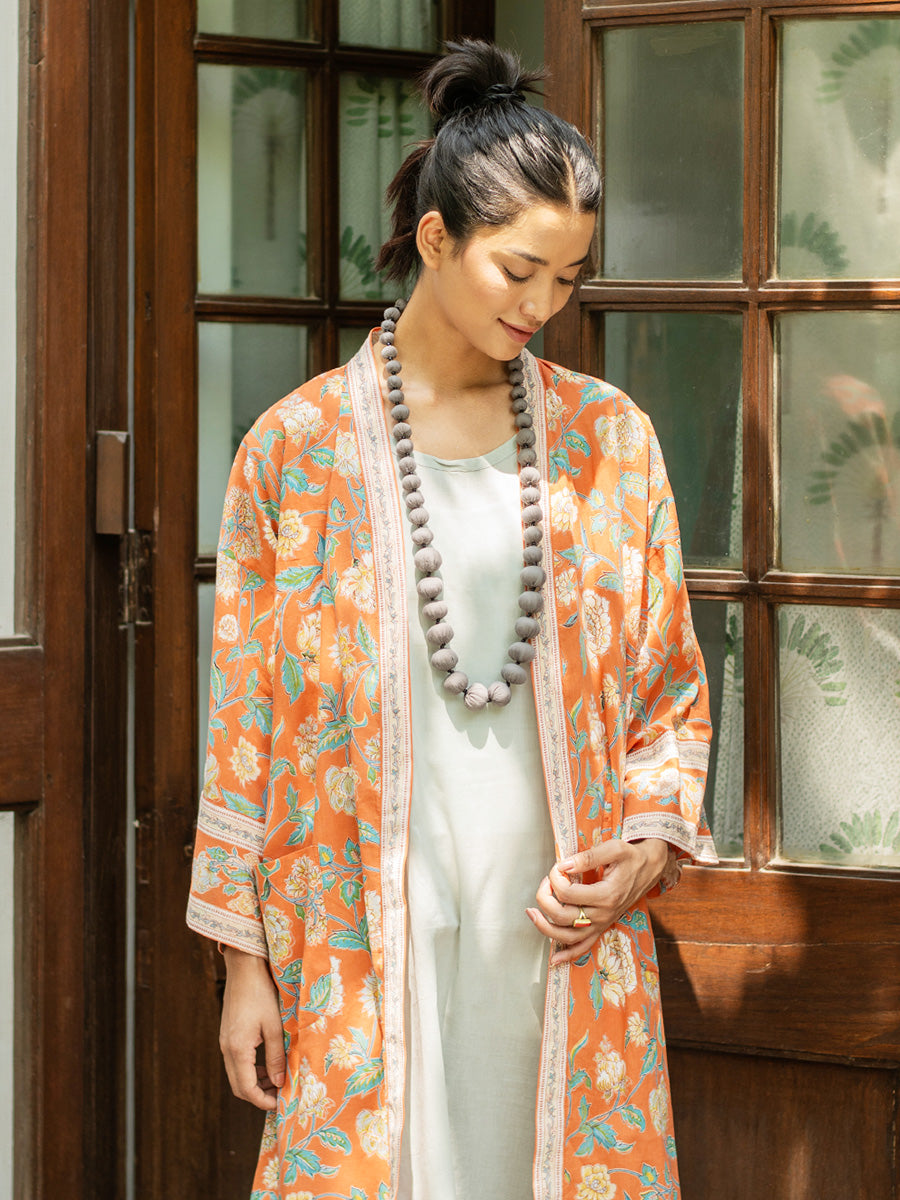 Kimono - Florentine Orange｜キモノローブ - フロレンティーンオレンジ