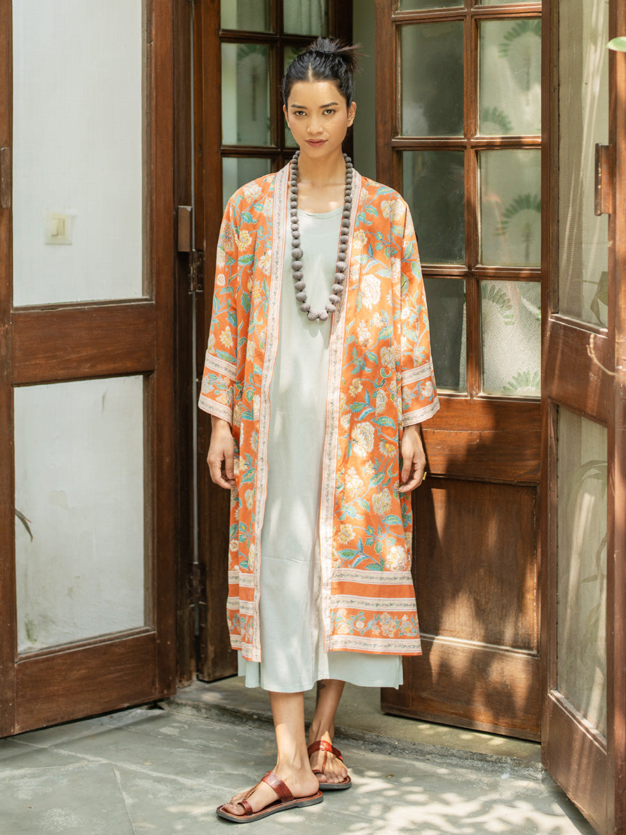 Kimono - Florentine Orange｜キモノローブ - フロレンティーンオレンジ