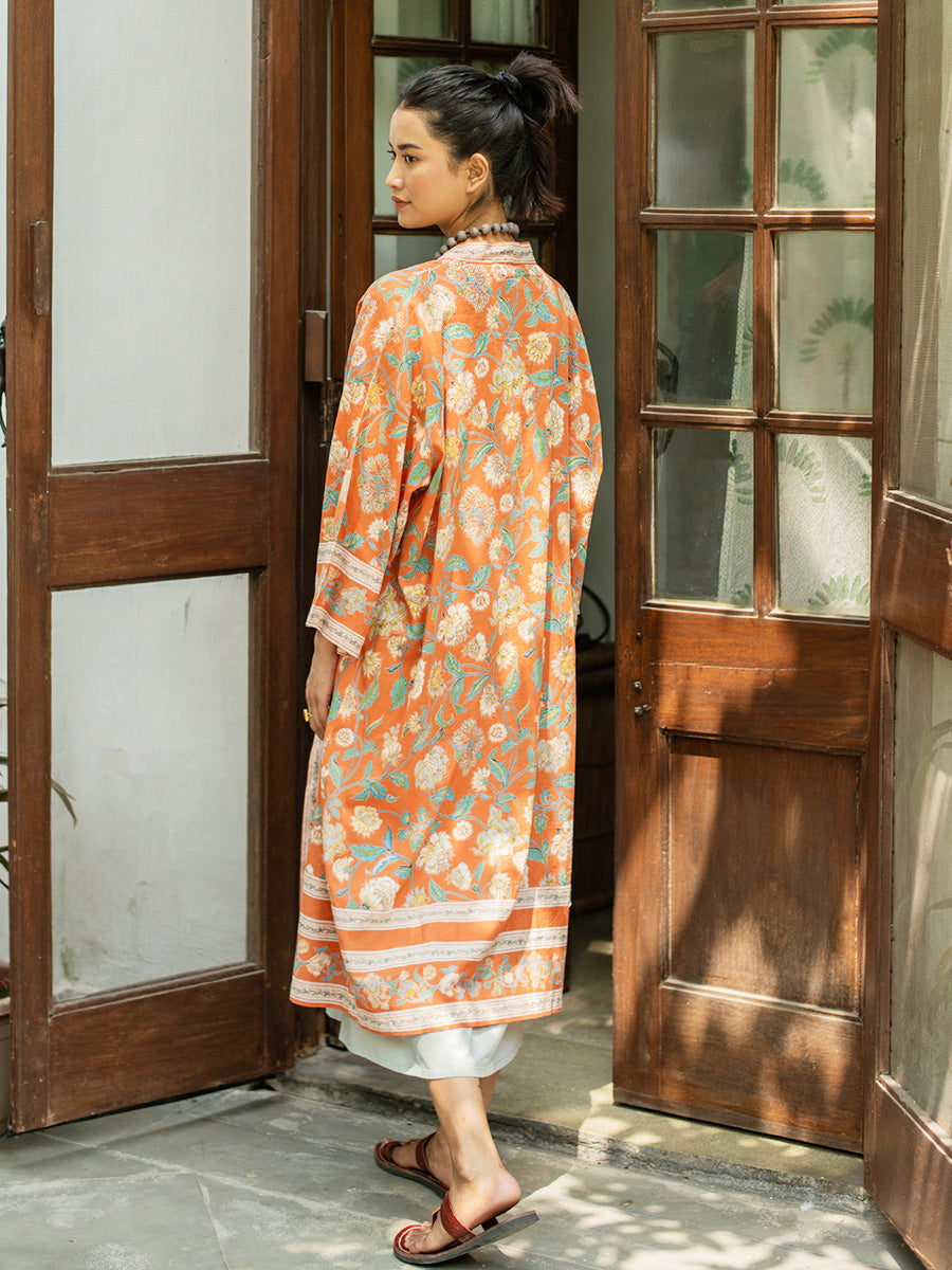 Kimono - Florentine Orange｜キモノローブ - フロレンティーンオレンジ