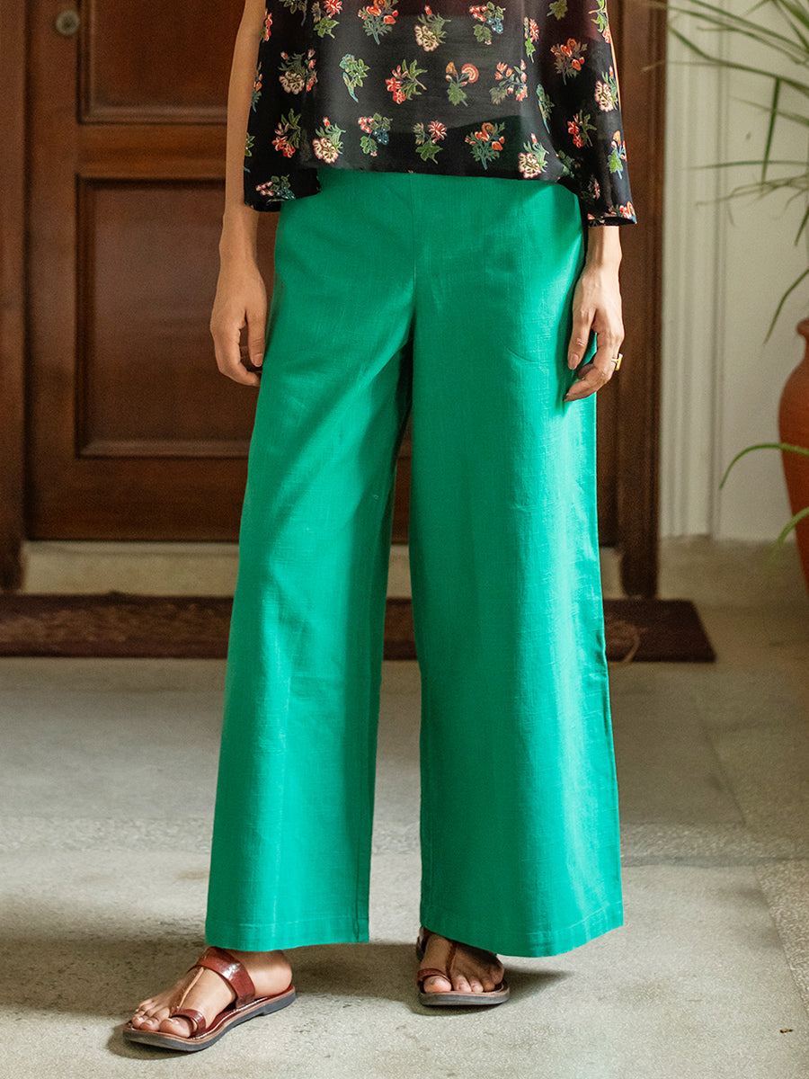 Ellie Pant - Solid Emerald | エリーパンツ - ソリッドエメラルド