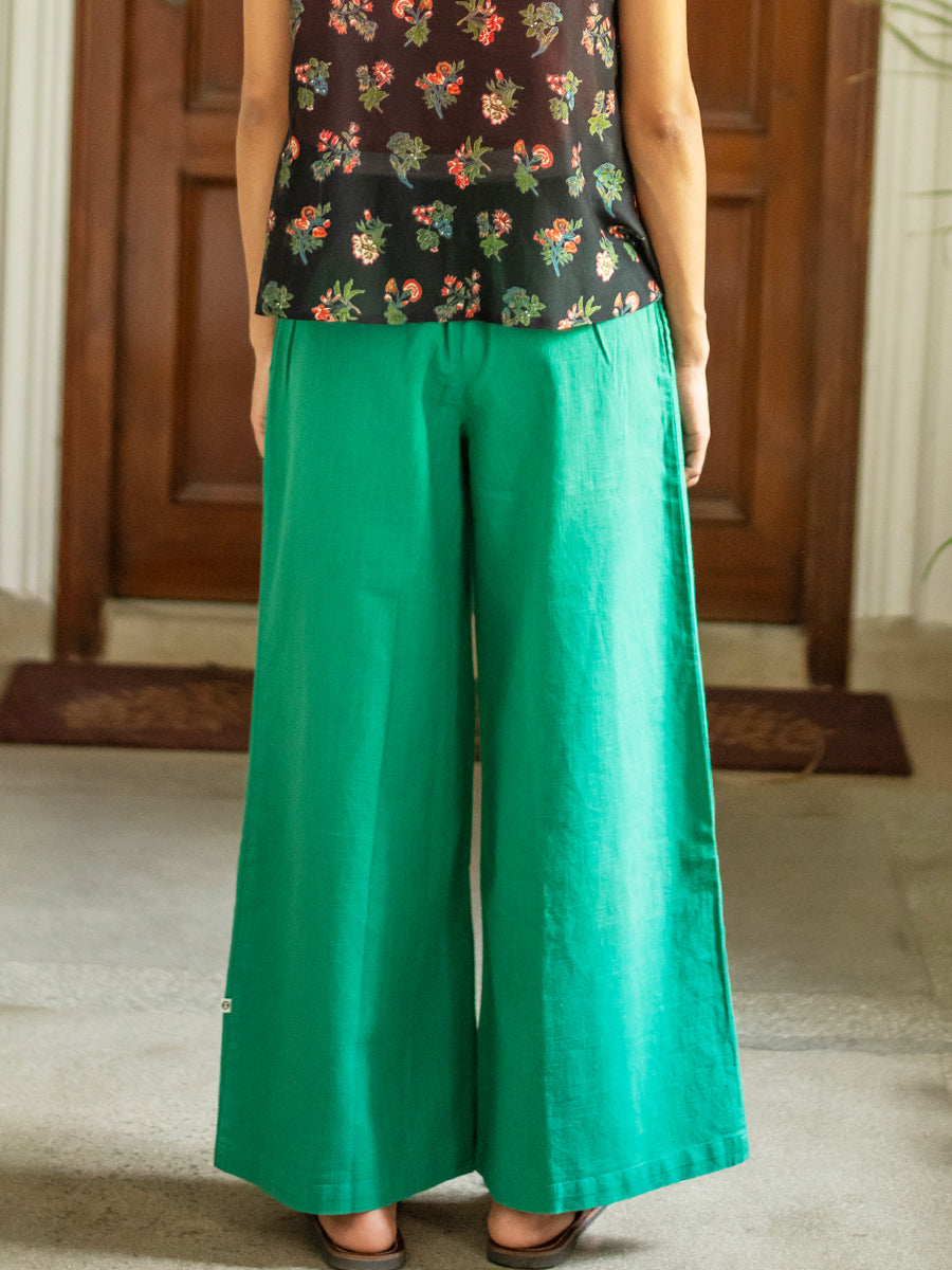 Ellie Pant - Solid Emerald | エリーパンツ - ソリッドエメラルド