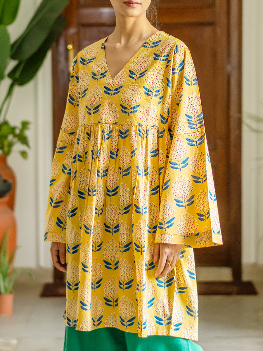 Cecilia Dress - Ali Flower Yellow | セシリアドレス - アリフラワーイエロー