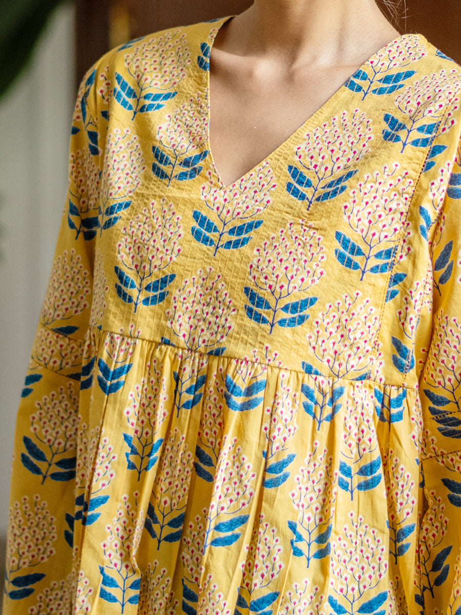 Cecilia Dress - Ali Flower Yellow | セシリアドレス - アリフラワーイエロー