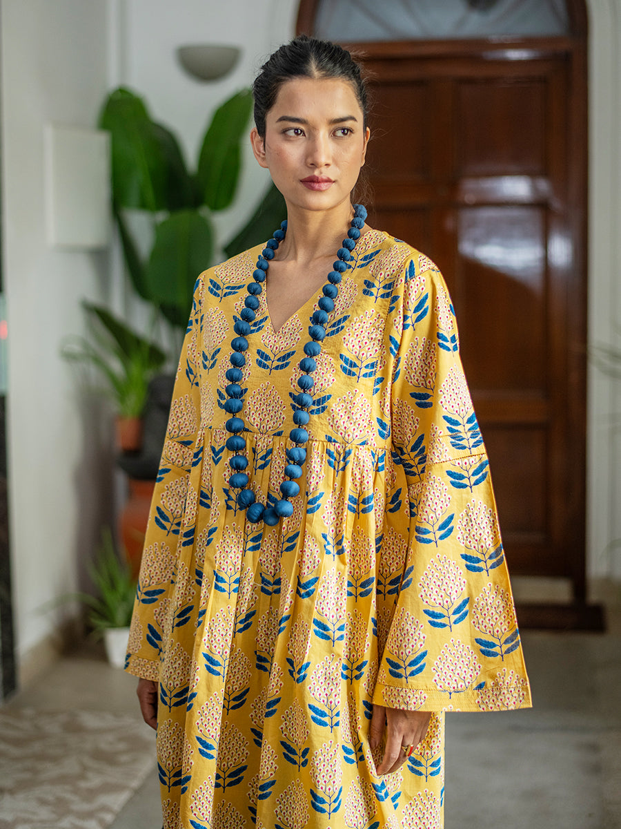 Cecilia Dress - Ali Flower Yellow | セシリアドレス - アリフラワーイエロー