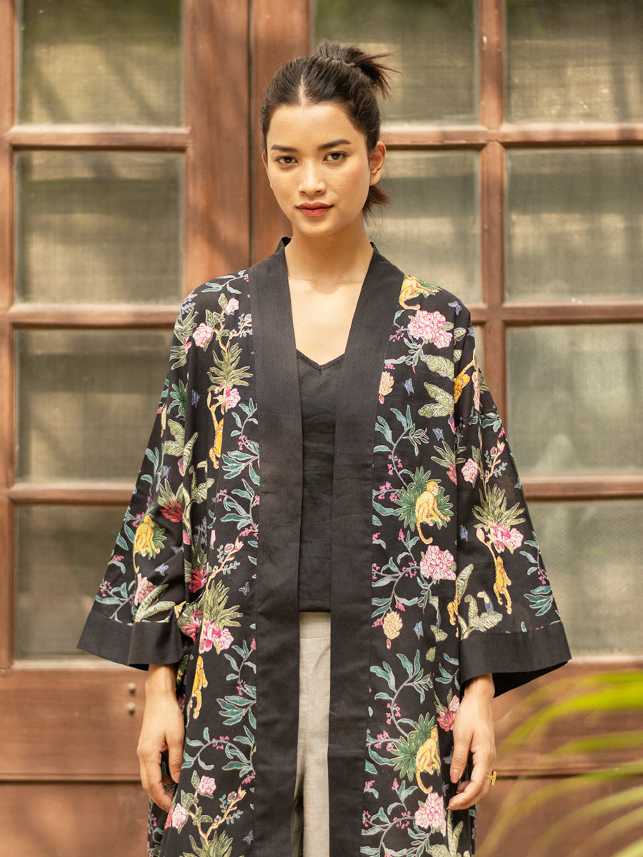 Kimono - Ubud Black｜キモノローブ - ウブドブラック