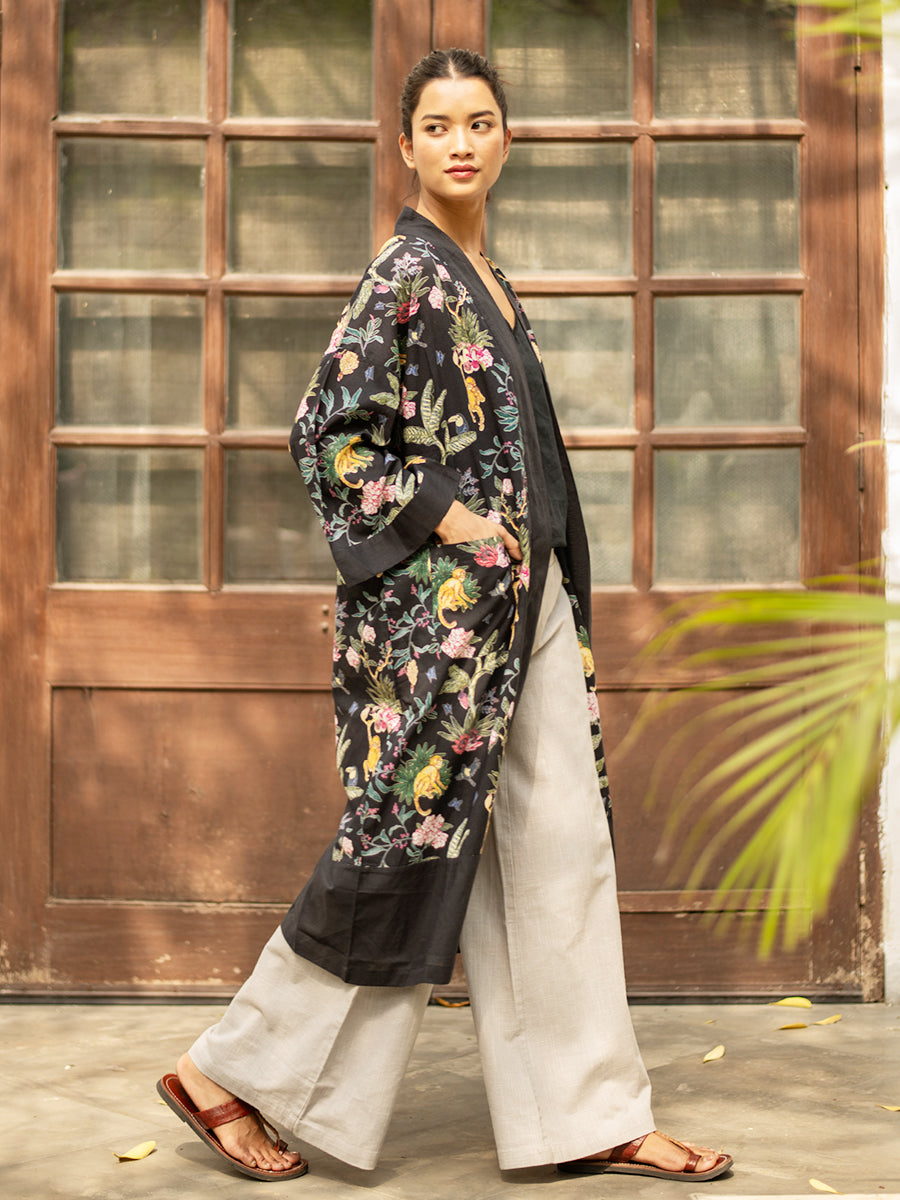 Kimono - Ubud Black｜キモノローブ - ウブドブラック