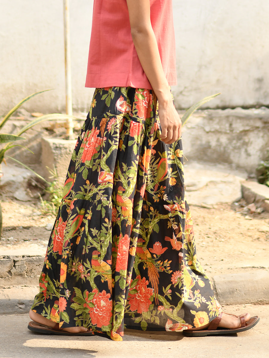 Ayumi skirt - Bird Black｜アユミスカート - バードブラック