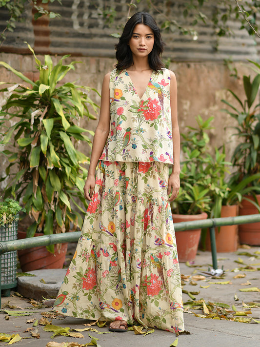 Ayumi skirt - Bird Lime｜アユミスカート - バードライム