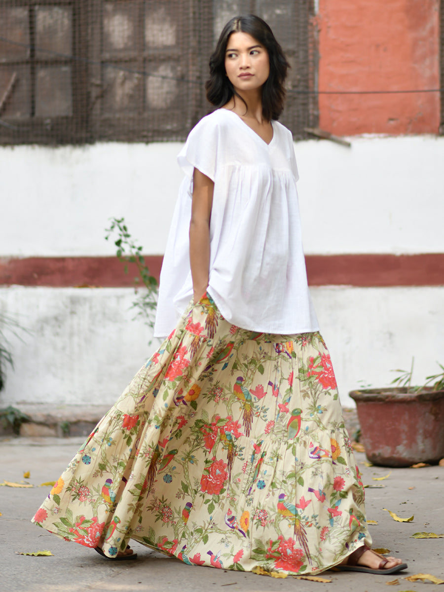 Ayumi skirt - Bird Lime｜アユミスカート - バードライム