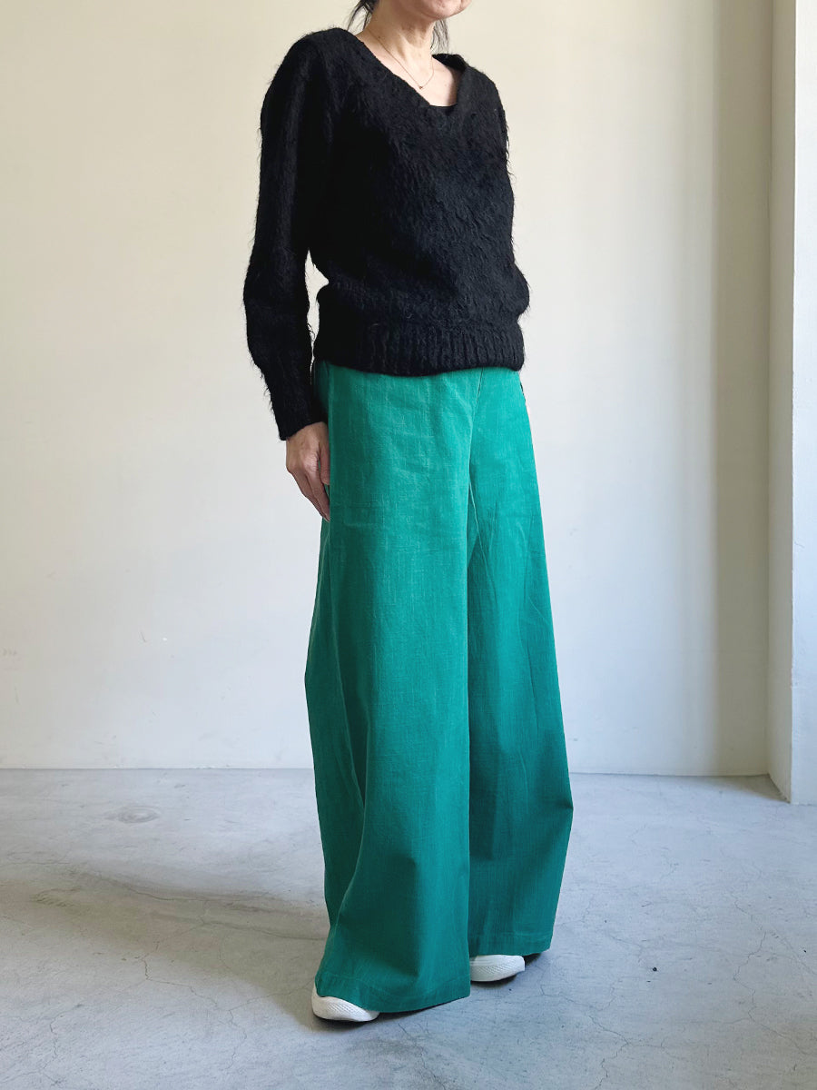 Ellie Pants - Solid Emerald｜エリーパンツ - ソリッド エメラルド