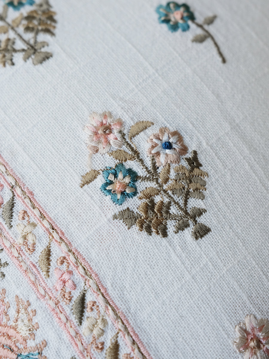 Emb Cushion Cover - Versailles Natural｜刺繍クッションカバー - ヴェルサイユ ナチュラル
