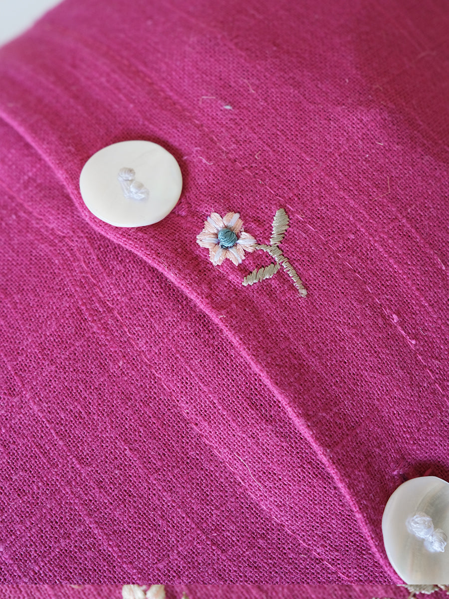 Emb Cushion Cover - Versailles Pink｜刺繍クッションカバー - ヴェルサイユ ピンク