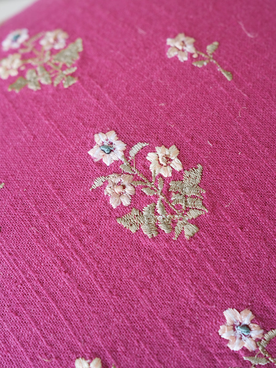 Emb Cushion Cover - Versailles Pink｜刺繍クッションカバー - ヴェルサイユ ピンク