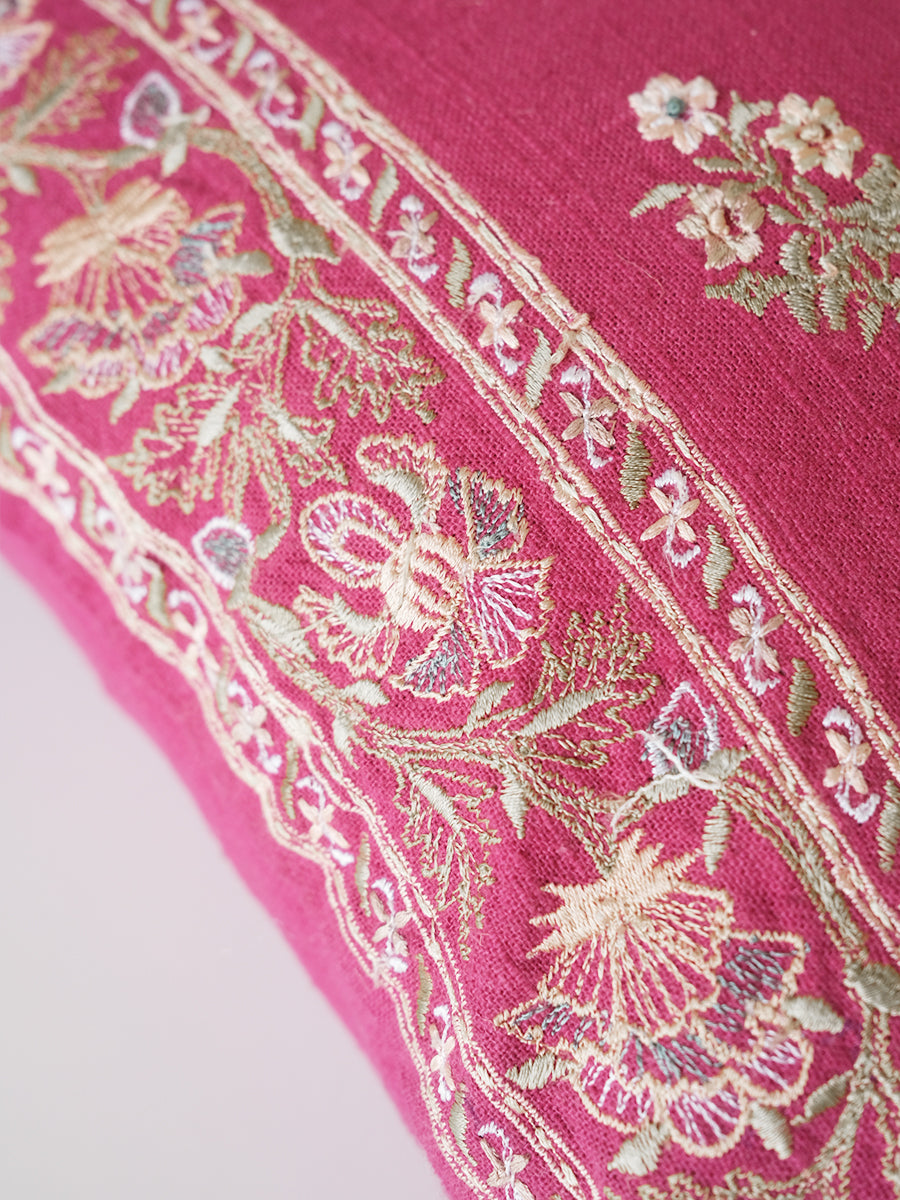 Emb Cushion Cover - Versailles Pink｜刺繍クッションカバー - ヴェルサイユ ピンク