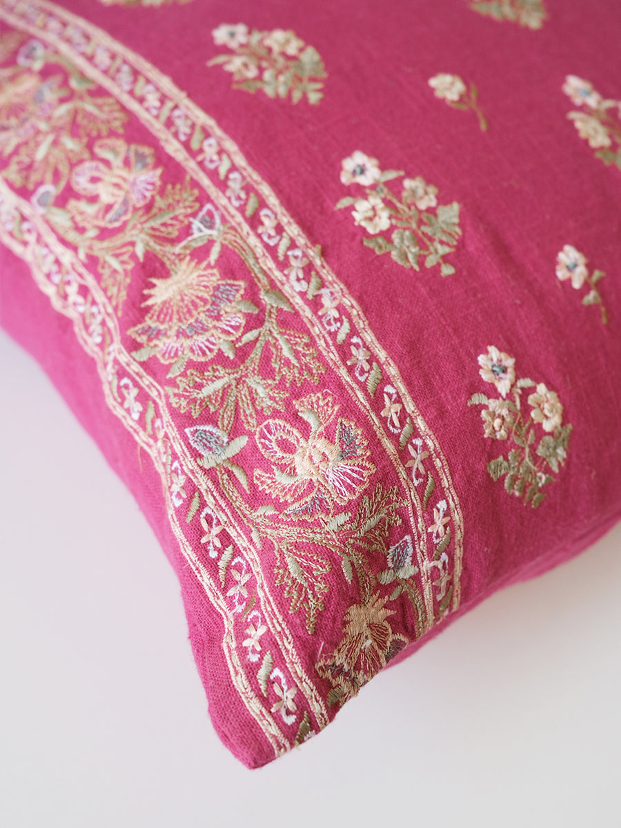 Emb Cushion Cover - Versailles Pink｜刺繍クッションカバー - ヴェルサイユ ピンク