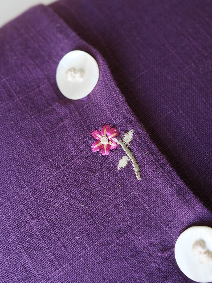 Emb Cushion Cover - Versailles Purple｜刺繍クッションカバー - ヴェルサイユ パープル