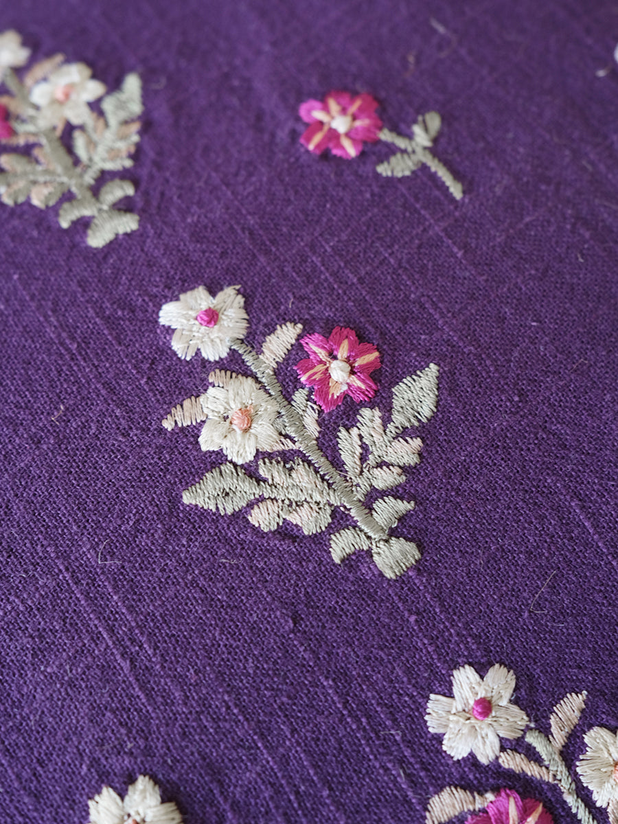 Emb Cushion Cover - Versailles Purple｜刺繍クッションカバー - ヴェルサイユ パープル