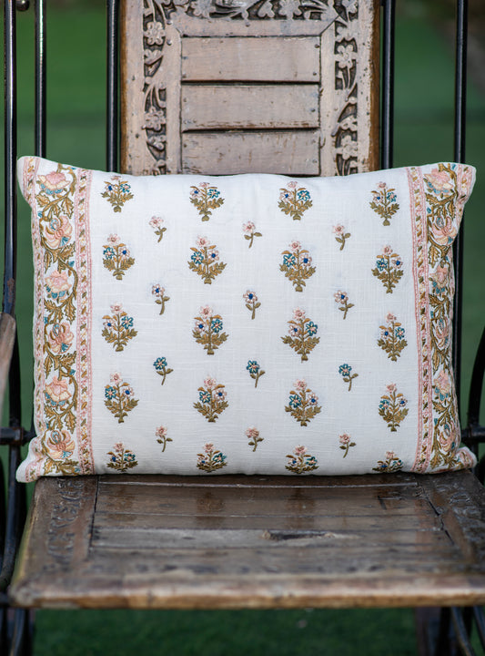 Emb Cushion Cover - Versailles Natural｜刺繍クッションカバー - ヴェルサイユ ナチュラル