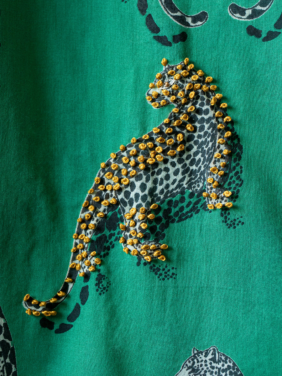 Flouncy Pant - Leopard Green｜フラウンシーパンツ - レオパードグリーン