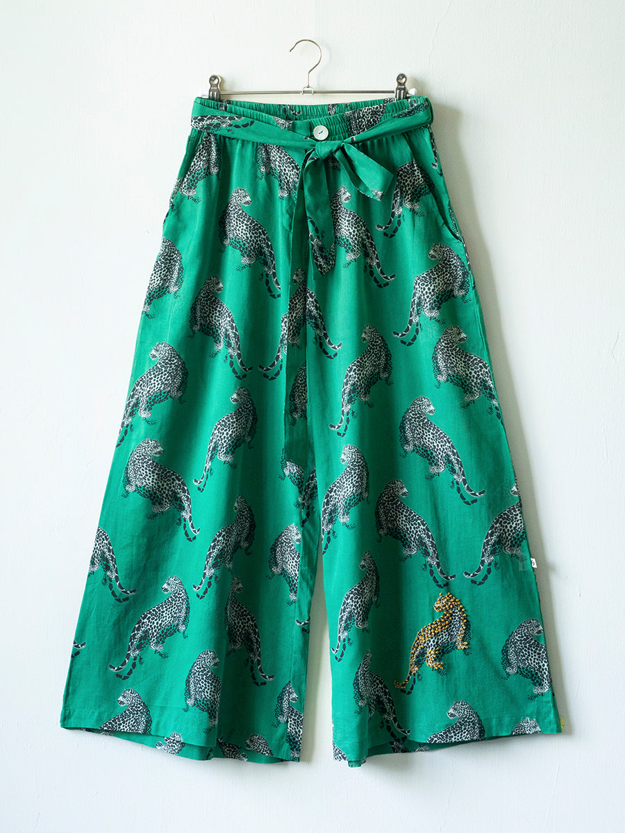 Flouncy Pant - Leopard Green｜フラウンシーパンツ - レオパードグリーン