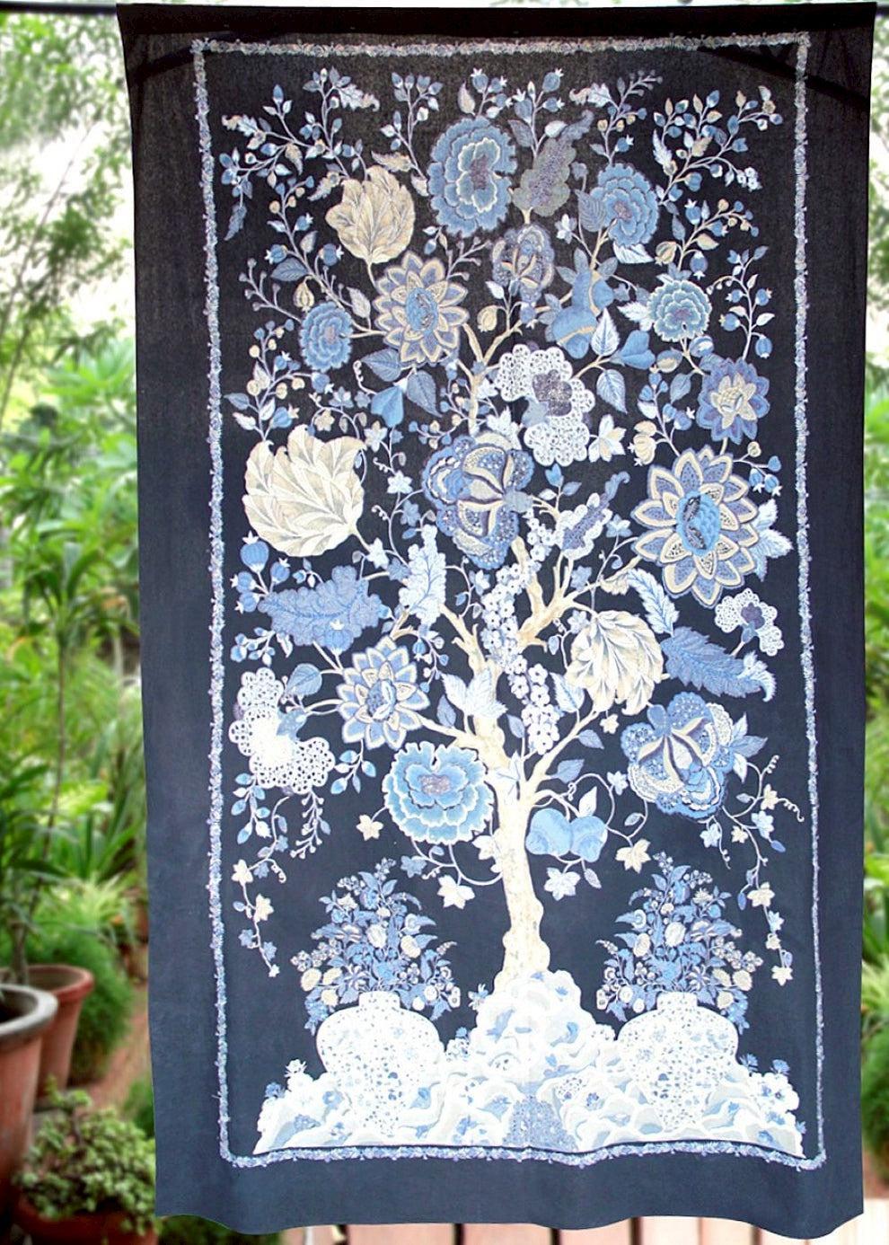 Curtain - Tree of Life Indigo｜カーテン - ツリー オブ ライフ インディゴ