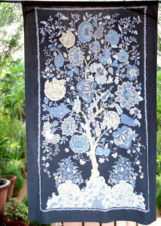 Curtain - Tree of Life Indigo｜カーテン - ツリー オブ ライフ インディゴ