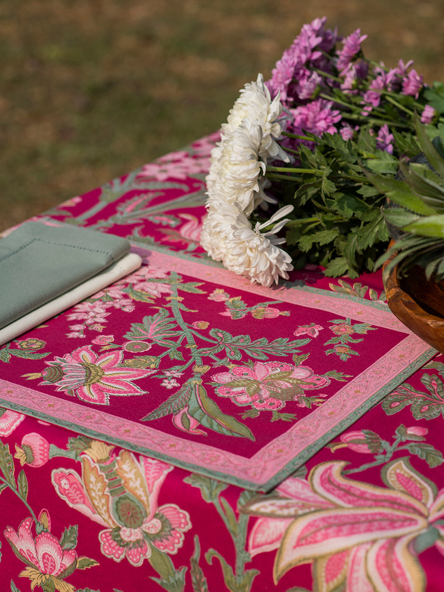 Printed Table Cloths x-brdr - Hawaii Viva Magenta｜プリントテーブルクロス - ハワイビバマゼンダ