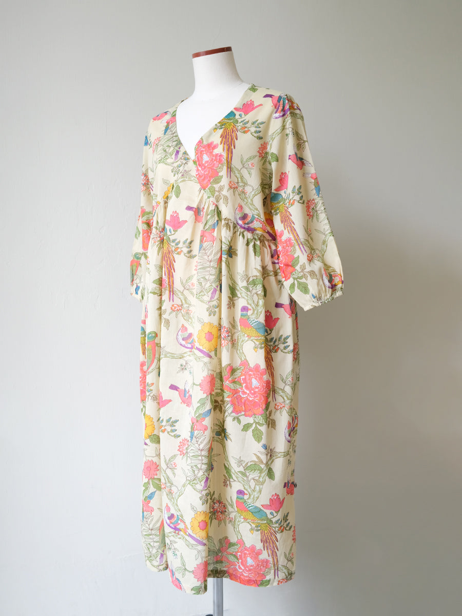 Kovalam Dress - Bird Lime｜コヴァラムドレス - バードライム