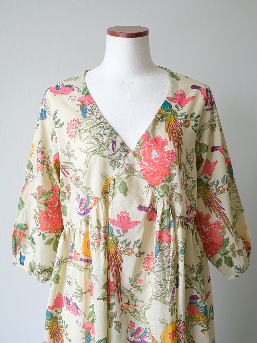 Kovalam Dress - Bird Lime｜コヴァラムドレス - バードライム