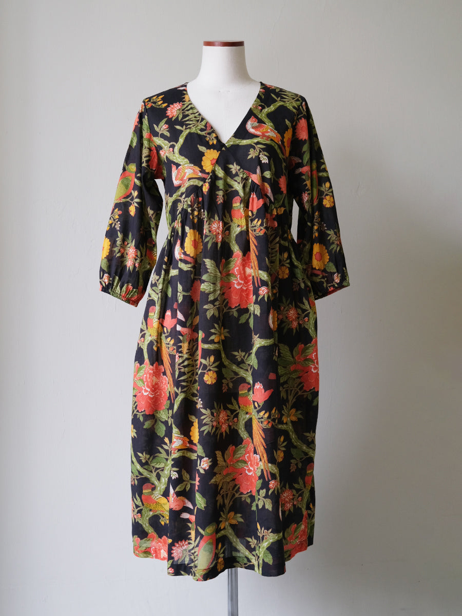 Kovalam Dress - Bird Black｜コヴァラムドレス - バードブラック