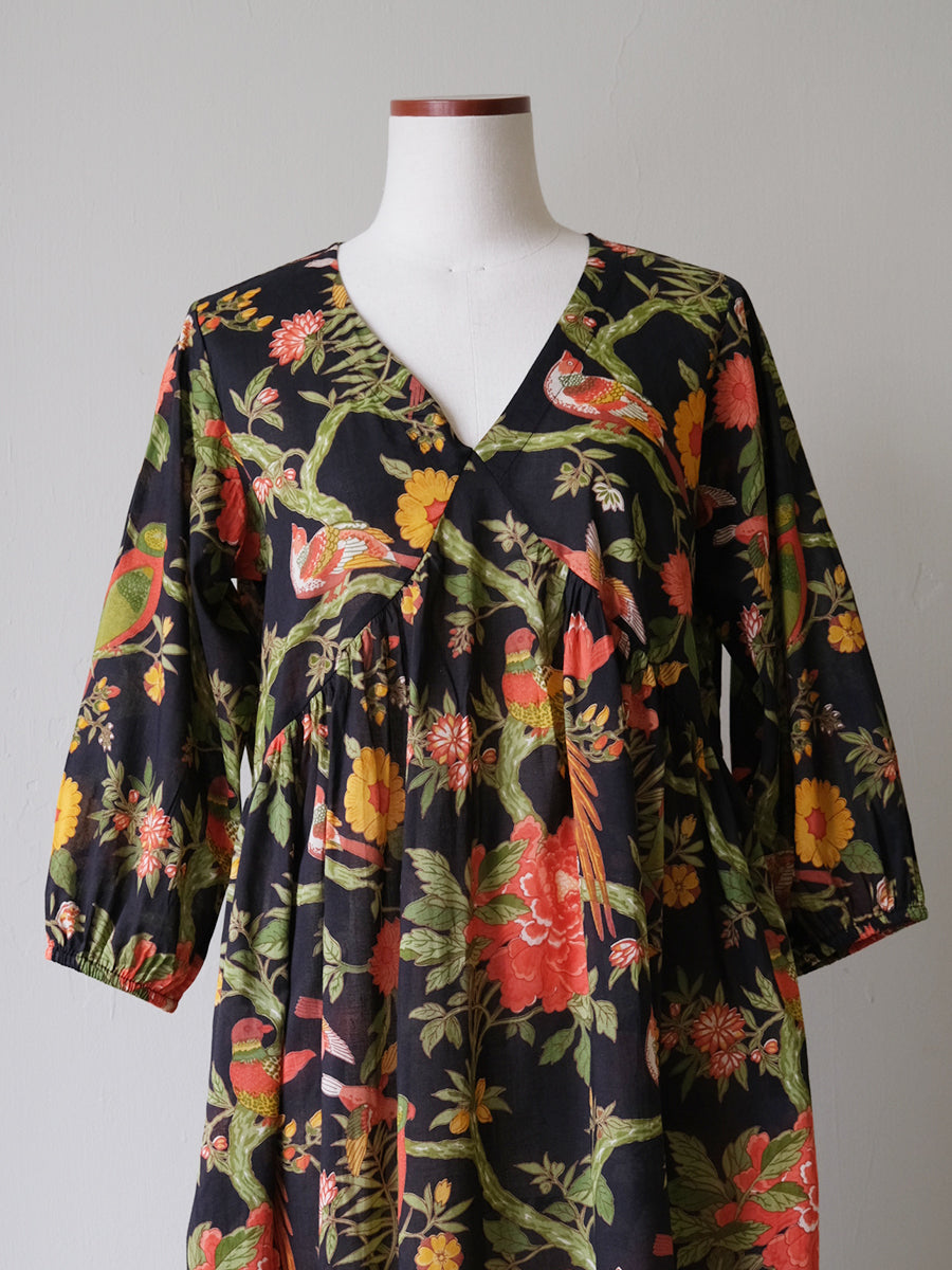 Kovalam Dress - Bird Black｜コヴァラムドレス - バードブラック