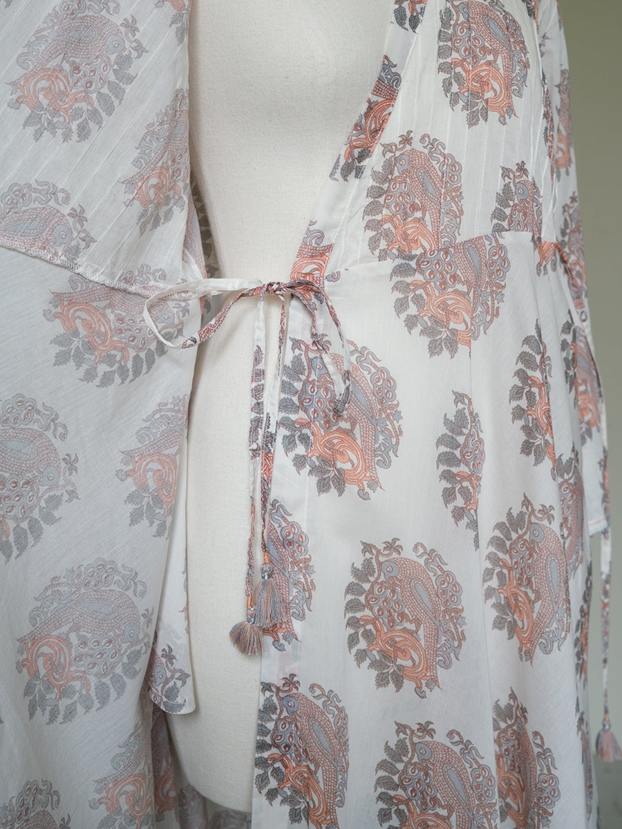 Anarkali Wrap - Parrot Ivory｜アナーカリーラップワンピース - パロットアイボリー