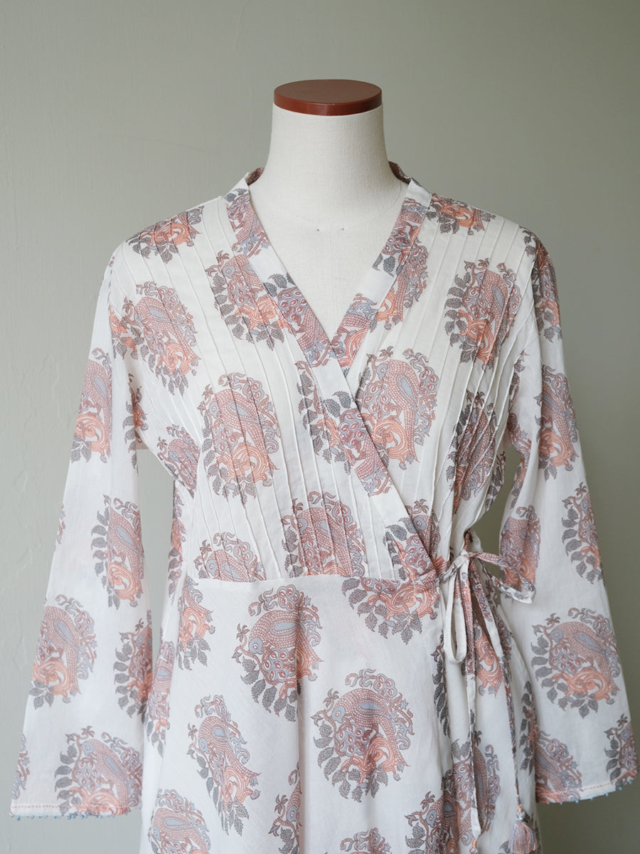 Anarkali Wrap - Parrot Ivory｜アナーカリーラップワンピース - パロットアイボリー