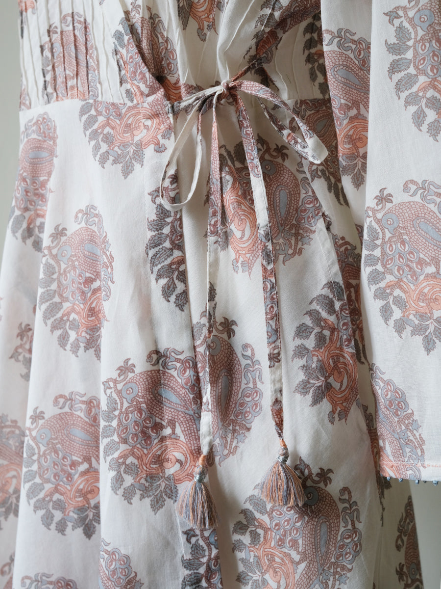 Anarkali Wrap - Parrot Ivory｜アナーカリーラップワンピース - パロットアイボリー