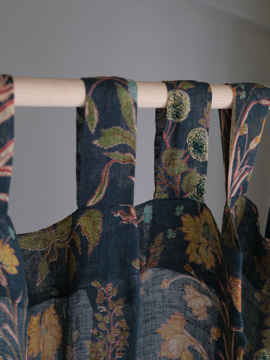 Printed Linen Curtain - Garden Emerald｜プリント リネンカーテン - ガーデンエメラルド