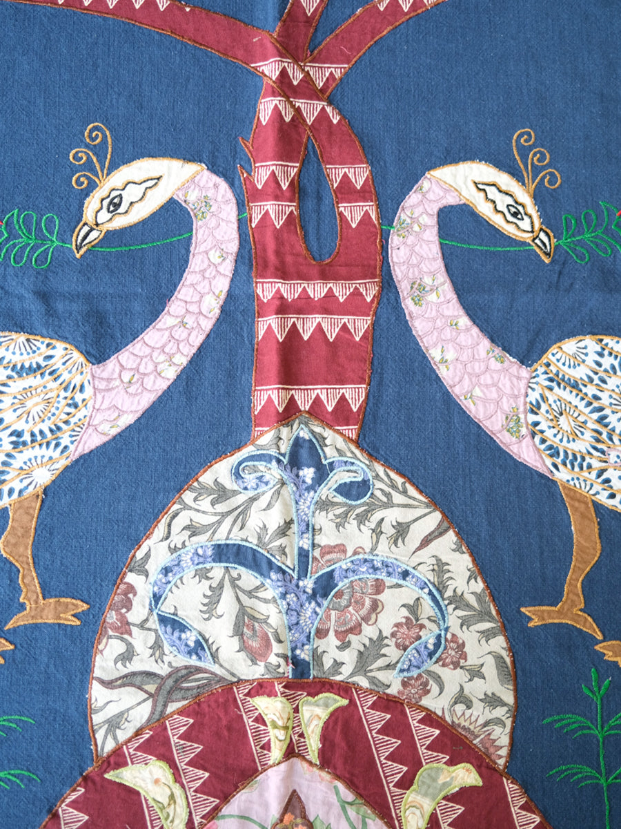 Textured Curtain - Tree of Life Indigo｜テクスチャードカーテン - ツリーオブライフインディゴ