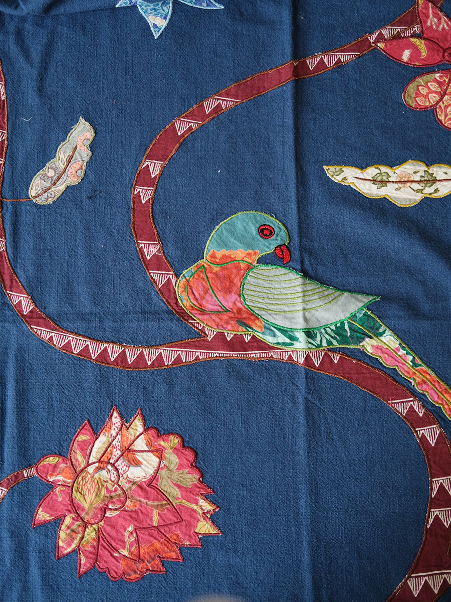 Textured Curtain - Tree of Life Indigo｜テクスチャードカーテン - ツリーオブライフインディゴ