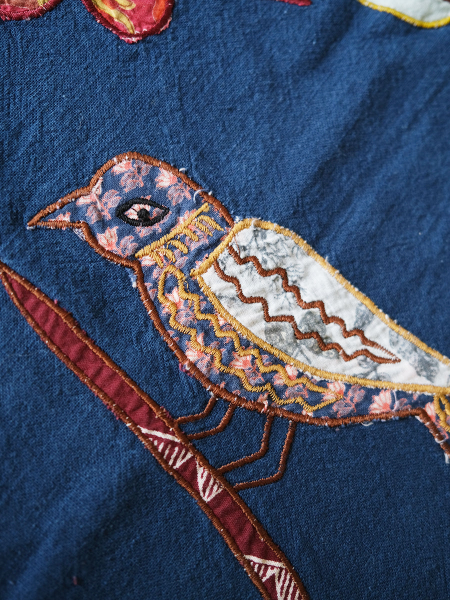 Textured Curtain - Tree of Life Indigo｜テクスチャードカーテン - ツリーオブライフインディゴ